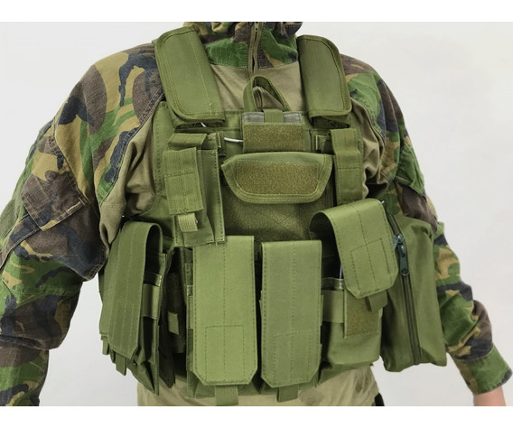 Фото: “Разгрузочный жилет CIRAS олива большой, с подсумками”, купить в интернет магазине