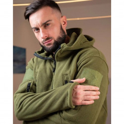Фото: “Кофта флис SharkSkin с капюшоном ОЛИВА”