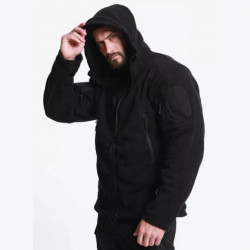 Фото: “Кофта флис SharkSkin с капюшоном ЧЕРНЫЙ”, купить в интернет магазине