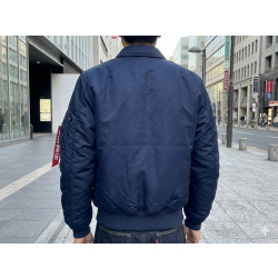 Фото: “Бомбер Alpha CWU 45/P Flight Jacket replica blue”