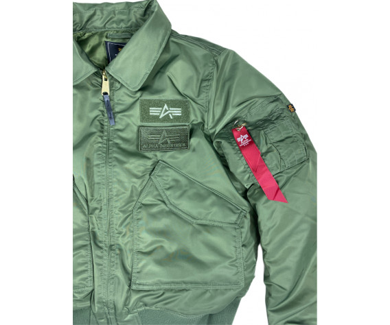 Фото: “Бомбер ALPHA CWU 45/P Flight jacket sage green”, купить в интернет магазине
