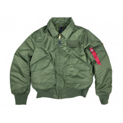 Фото: “Бомбер ALPHA CWU 45/P Flight jacket sage green”