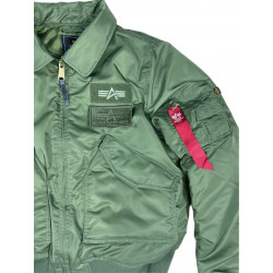 Фото: “Бомбер ALPHA CWU 45/P Flight jacket sage green”