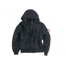Фото: “Бомбер ALPHA MA-1 HOODED RIB FLICHT JACKET BLUE”