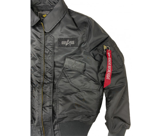 Фото: “Бомбер ALPHA CWU 45/P FLIGHT JACKET BLACK”, купить в интернет магазине