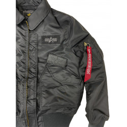 Фото: “Бомбер ALPHA CWU 45/P FLIGHT JACKET BLACK”