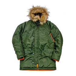 Фото: “Куртка Аляска Husky Denali Rifle, green-orange”, купить в интернет магазине
