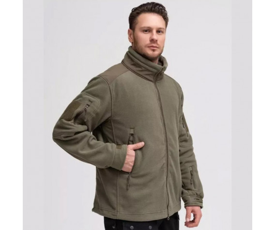 Фото: “Кофта флис SharkSkin без капюшона ОЛИВА”, купить в интернет магазине