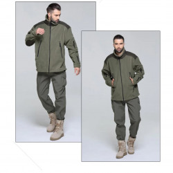 Фото: “Кофта флис SharkSkin без капюшона ОЛИВА”