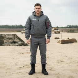 Фото: “Бомбер ALPHA L-2B HOODED NASA II FLTKT GUNMETAL”, купить в интернет магазине