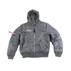 Фото: “Бомбер ALPHA L-2B HOODED NASA II FLTKT GUNMETAL”, купить в интернет магазине