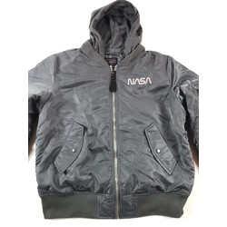 Фото: “Бомбер ALPHA L-2B HOODED NASA II FLTKT GUNMETAL”