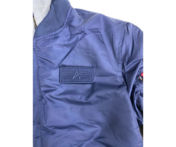 Фото: “Куртка Бомбер ALPHA с капюшоном СИНИЙ”, купить в интернет магазине