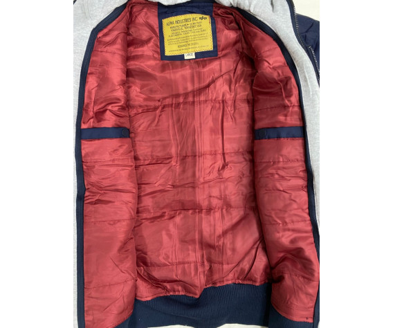 Фото: “Куртка Бомбер ALPHA с капюшоном СИНИЙ”, купить в интернет магазине