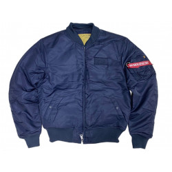 Фото: “Куртка Бомбер ALPHA с капюшоном СИНИЙ”