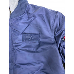 Фото: “Куртка Бомбер ALPHA с капюшоном СИНИЙ”