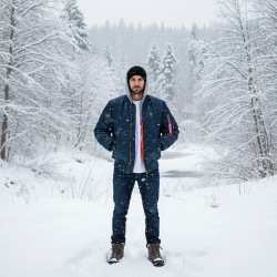 Фото: “Куртка Бомбер ALPHA с капюшоном СИНИЙ”, купить в интернет магазине