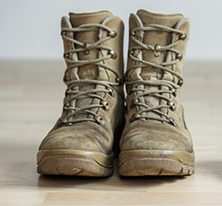 Летние облеченные берцы из кожи